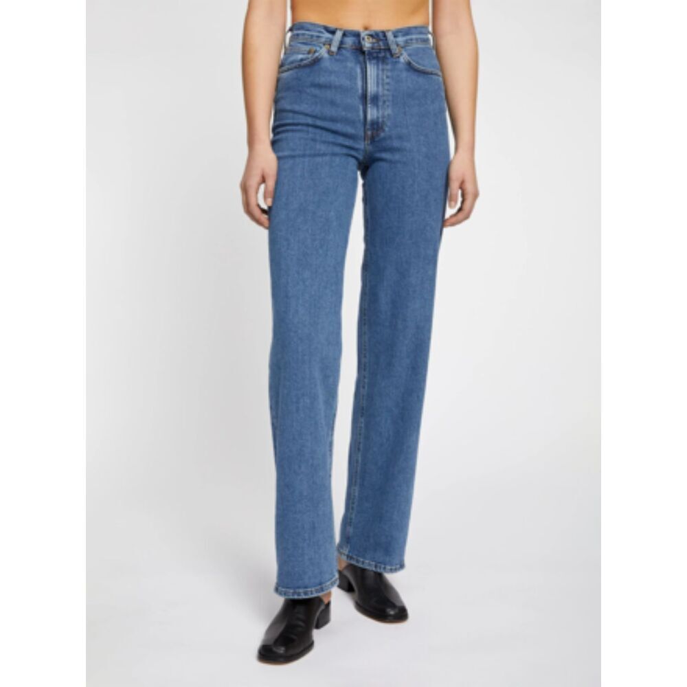 LIVID Women's Ella High Rise Straight Leg Casual Blue Denim Jeans Size 27